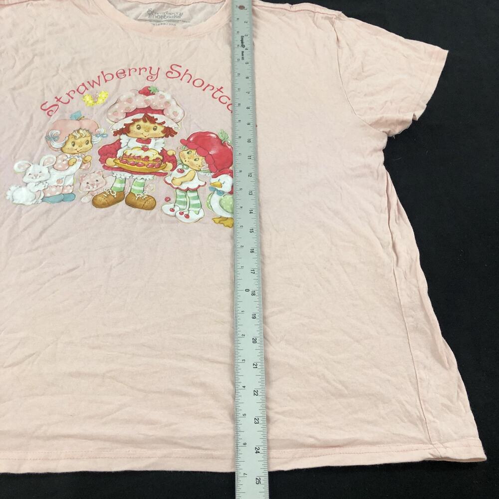 Strawberry Shortcake Shirt Womens 2X Pink Graphic Tee Short Sleeve Crew Neck - Picture 8 of 10